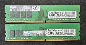 32GB 2x Samsung 16GB 2Rx8 PC4-17000 DDR4-2133 M378A2K3BB1-CPB TESTED GOOD - Photo 1/2