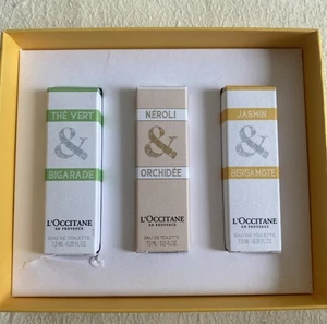 L’Occitane Eau De Toilette 7.5 ml La Collection De Grasse Set Rare 3 Fragrances - Picture 1 of 5