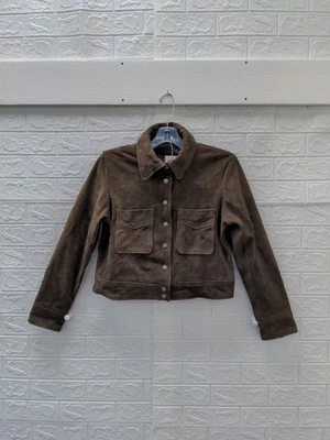 New Mango Suede Jacket In Tan Sz L - Image 1 of 4