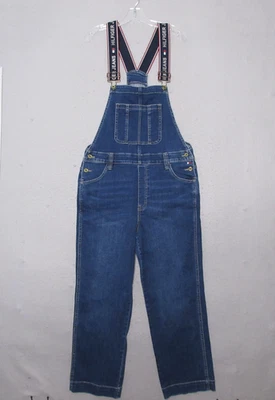 Tommy Hilfiger Mono Mujer 14 Baberos Carpintero Azul Oscuro Ropa de Trabajo Y2K Años 90 Logo Foto 1 de 4