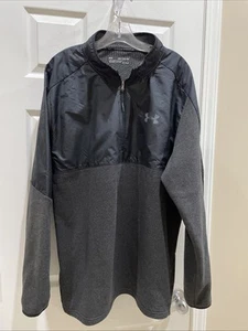 Under Armour 1/4 Zip Pullover Cold Gear Herren Gr. 2XL schwarz grau langarm top - Bild 1 von 3