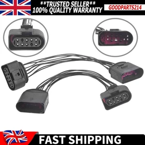 2X 14 to 10 Pins Xenon HID Headlight Connector Adapter Convertor Plug For Jetta - Picture 1 of 12