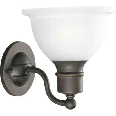 Progress Lighting Madison 1-Light Antique Bronze Glass Traditional Bath Vanity - Image 1 of 4