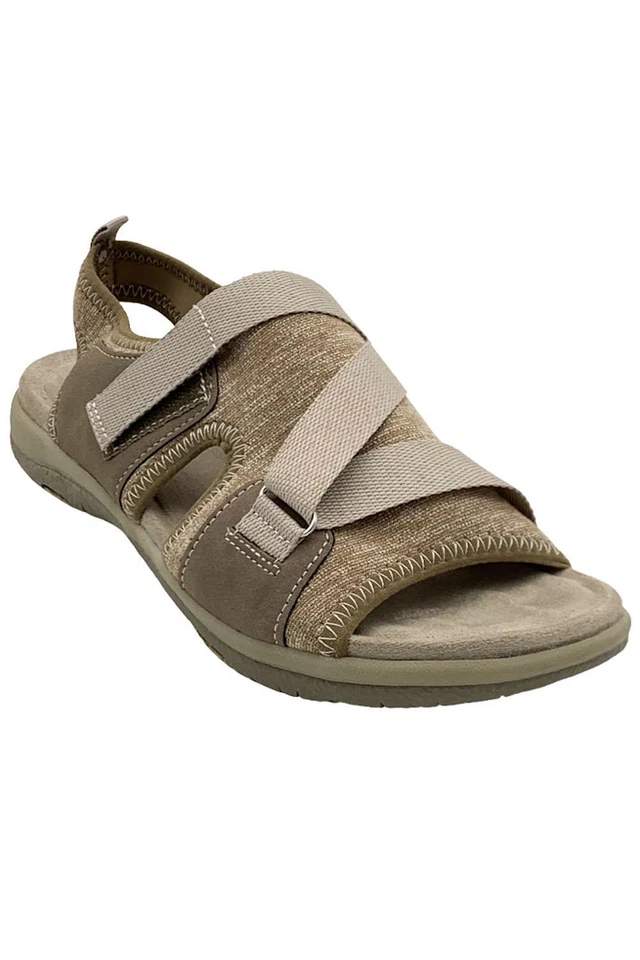 Sandálias esportivas elásticas ajustáveis Earth Origins marrom saco - Imagem 1 de 1