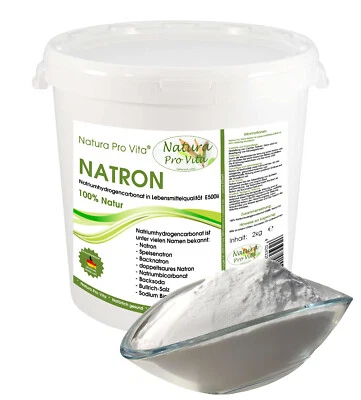 Natron Lebensmittelqualität Natura Pro Vita 100% reines Natronpulver 2kg Eimer