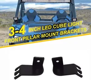 Side A-Pillar LED Light Pod Mount Bracket For 2016-2023 Polaris General 4 1000 - Picture 1 of 8