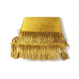 Paquete de 10 metros de alambre de lingotes de oro "8+1 cm" borde de flecos para uniforme militar - Imagen 1 de 10