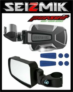 Can-Am Defender HD5 HD8 HD10 XT Max Side View Mirrors Seizmik Pursuit Led Blue - Picture 1 of 12
