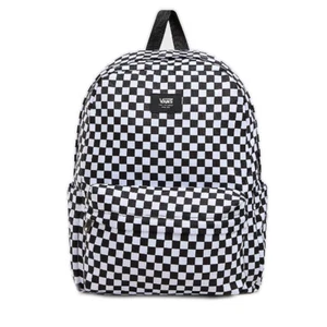 Mochila/mochila Vans Old Skool a cuadros - negra/blanca - Imagen 1 de 2