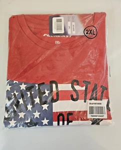 T-Shirt Patriotic Farbe Rot UNITED STATE OF AMERICA Neu Gr. 2XL Fourcast - Bild 1 von 2