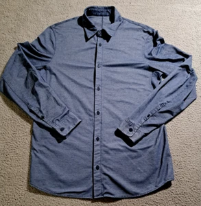 Lululemon Men`s Blue Button Up Long-Sleeve Shirt / Size L - Picture 1 of 8