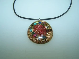 Colgante de orgón artístico orgonita para cadena oro plata GalaxyCoil cobre jungita preciosa - Imagen 1 de 2