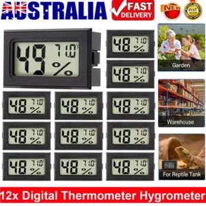 1-12pcs LCD Mini Digital Thermometer Hygrometer Temperature Humidity Meter Gauge - Picture 1 of 12