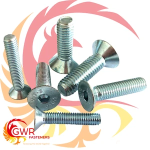 Tornillos contrahundidos de enchufe M6 M8 pernos Allen de alta resistencia brillante chapados en zinc - Imagen 1 de 3