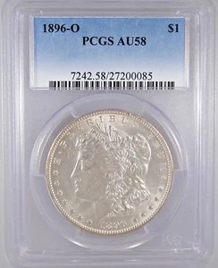 1896-O Morgan Dollar AU-58 PCGS Certified - Picture 1 of 4