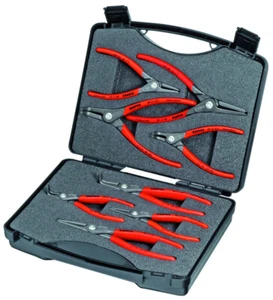 Knipex 00 21 25, 8 Pc Precision Snap Ring Pliers Set in Case with Foam - Picture 1 of 1