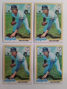 (4) 1978 Topps Paul Splittorff #638 baseball card K.C. Royals Vintage Lot VG ⚾️ - Picture 1 of 2