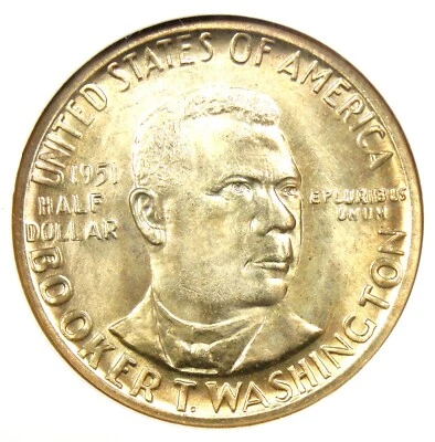 1951-D BTW Booker T Washington Half Dollar 50C Coin - NGC MS67 - $2,700 Value - Image 1 of 4