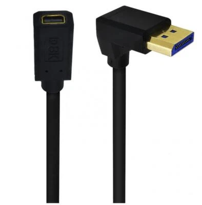 DisplayPort 1.4 Male Up Angle to Mini DisplayPort Female 8K Extension Cable - Image 1 of 4