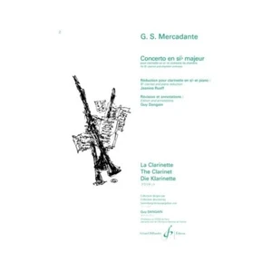 Concerto in Sib Majeur by G.S Mercadante for Clarinet and Piano, NYSSMA 5 - Picture 1 of 1