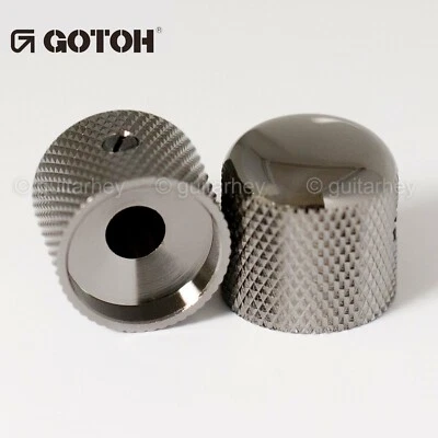 NEW (2) Gotoh VK1-18 - Control Knob - DOME - Bass, Guitar - METAL - COSMO BLACK - Image 1 of 2