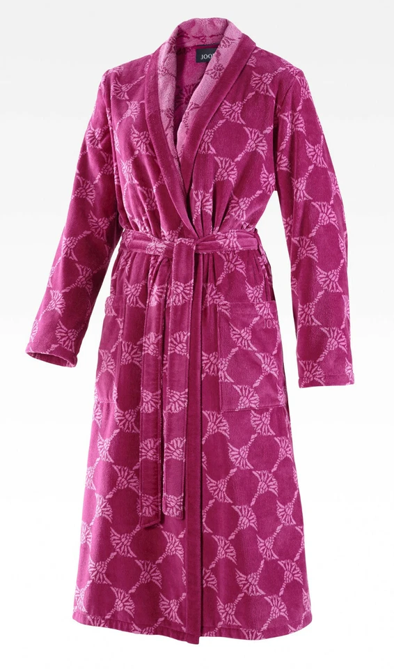 JOOP 1645 Damen Bademantel mit Schalkragen Größe 36/38 S Farbe 22 Cassis NEU