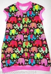 Niña ♥ Vestido ♥ Vestido globo ♥ Elefantes ♥ T. 86 - 140 ♥ hecho a mano - Imagen 1 de 1