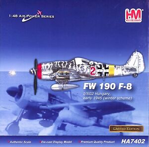 Hobby Master ~ FOCKE WULF FW 190F-8 I/SG2 HUNGARY 1945 Winter LIMITED Ed HA7402