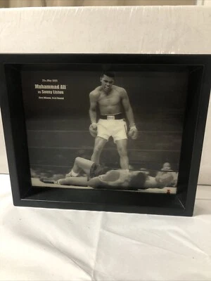 Muhammad Ali vs Sonny Liston Landscape Framed Picture 10" × 8" 3D 25th May 1965 - Image 1 of 4