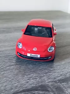 2012 VOLKSWAGEN NEW BEETLE VW DIECAST CAR ~1/36 VEHICLE RED MODEL FOR COLLECTORS - Picture 1 of 11