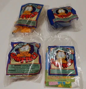 Wendy’s 2006 100% Pure Garfield Kids Meal Toys - Lot Of 4 NEW - Picture 1 of 6