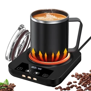 Juego de calentador y taza de café para escritorio, calentador de taza de café con taza térmica de 16 oz,... - Imagen 1 de 8