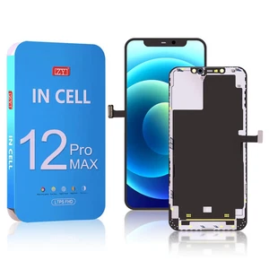Incell LCD For iPhone 12 Pro Max 6.7" Black With Back Plate Display Screen - Picture 1 of 1
