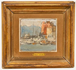 Maurice Desire-Lucas (1900-1975) - Early 20th Century Oil, The Harbour - Picture 1 of 6