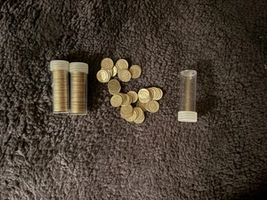 Three Rolls Of Roosevelt Silver Dimes $5/roll 150 Dimes 1946-64 Circulated - Picture 1 of 2