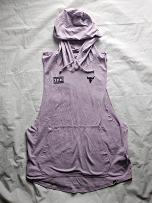Hardest Worker in the Room Project Rock Under Armour Sleeveless Hoodie - Size L - Image 1 of 4