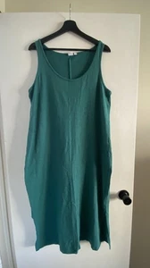 Damen Gap langes Maxi Tank Kleid grün Größe Large Baumwolle fließend Sommerkleid - Bild 1 von 7