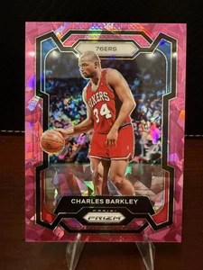 2023 Panini Prizm Charles Barkley Pink Ice Prizm Card #180 76ers legend NBA - Picture 1 of 2
