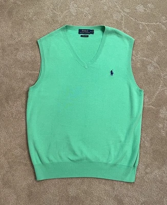 Ralph Lauren Polo Lime Green Sweater Vest, Small Mens - Image 1 of 4