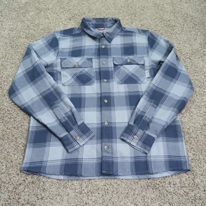 Outdoor Research Shirt Mens Medium Blue Plaid Feedback Flannel Twill Button Up - Picture 1 of 9