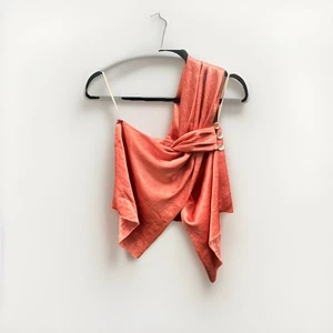 Nanushka Silky Peach Twist Front Top Size S $320 Retail Price - 75% OFF!!! - Picture 1 of 12