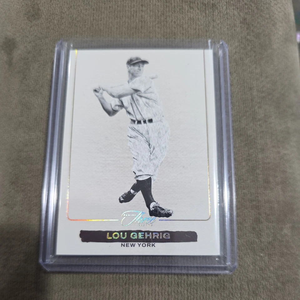 2025 Panini Three and Two Lou Gehrig Blank Slate SSP Case Hit Yankees HOF No.9 - Image 1 of 2