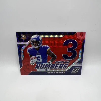 2023 Zenith Rookie Red Behind The Numbers #14 Jordan Addison Minnesota Vikings - Image 1 of 4