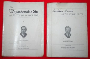 2 Vintage ROLFE BARNARD Evangelist Sermon Booklets BAPTIST Bible Preaching - Imagen 1 de 5