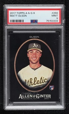2017 Topps Allen & Ginter's X Matt Olson #268 PSA 9 MINT Rookie RC - Image 1 of 2
