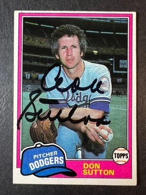 1981 Topps Don Sutton #605 signed autograph - Image 1 of 2