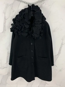 Boris Industries Fleece Mantel Jacke Blumenkragen Gr. OS ca. 48-50 - Bild 1 von 12