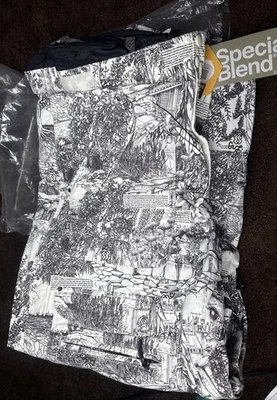 XL Mezcla Especial LRG Pantalones Levantados Grupo de Investigación Estampado Completo Bolso AOP con ETIQUETAS🥶 Foto 1 de 4