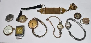 Antikes Konvolut 7 Gold Filled & Walzgolduhren und Anhänger & etc Longines - Bild 1 von 16