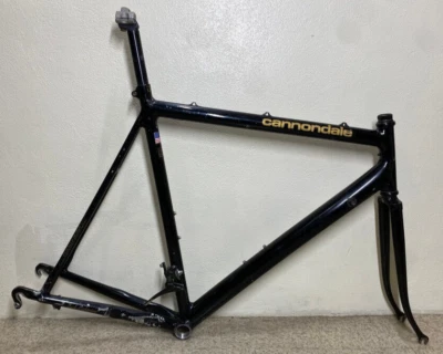 1989 Cannondale SR500 Black Lightning Frame Fork 3.0 Aluminum 56CM Made In USA - Image 1 of 4